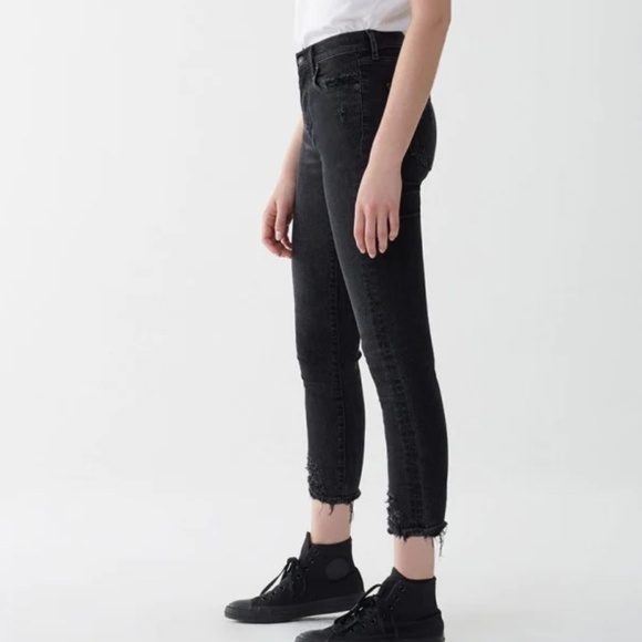 AGOLDE Sophie Mid Rise Skinny Crop Temple - Black Jeans - Size 28 - Picture 2 of 15